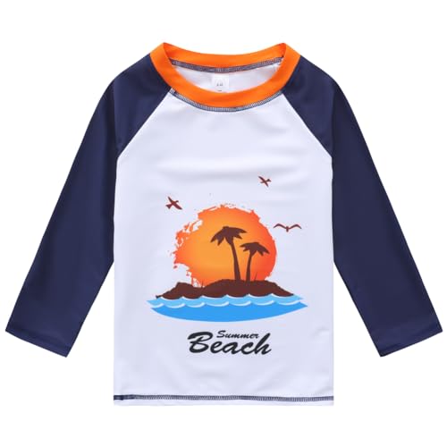 Toddlers Baby Boys' 3-Piece Rashguard Sets Swimsuits Bathing Suit with Hat Surfing Swimwear Sunsuit UPF 50+2