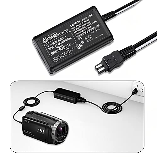 Image of AC-L200 Power Supply Charger Adapter for Sony Handycam Camera Camcorder | 8.4V 1.5A, for DCR-SX60 SX65 SX83 SX85 SR45 SR46 SR47 SR68 HC90 PC1000 DVD805E DCR-HR DCR-HC DCR-PC DCR-DVD DCR-IP series