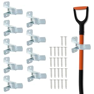 Belle Vous tuingereedschap ophangsysteem 10 stuks – Ophanghaken voor gereedschap -Bezemhouder – Haken voor hark en schop – Hangers voor garage schuur