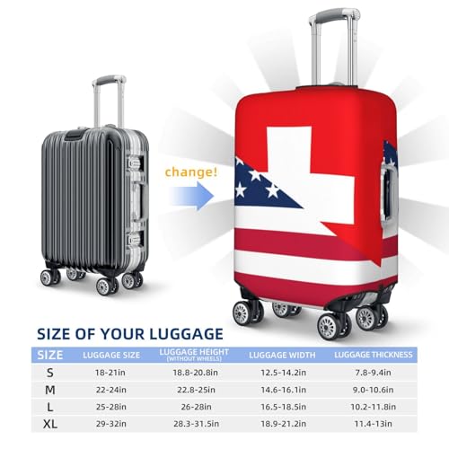 USA Switzerland Travel Luggage Covers - Elasticity Suitcase Covers Protector for Luggage 18-32 Inch2