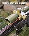 PINTY Rifle Scope 2.5-10x40 with Red Laser Sight for 20mm Picatinny or Weaver Rail Rifles, RG Illuminated Mil Dot w Multicoated Lenses 5 Brightness Settings & Batteries, Flat Dark Earth