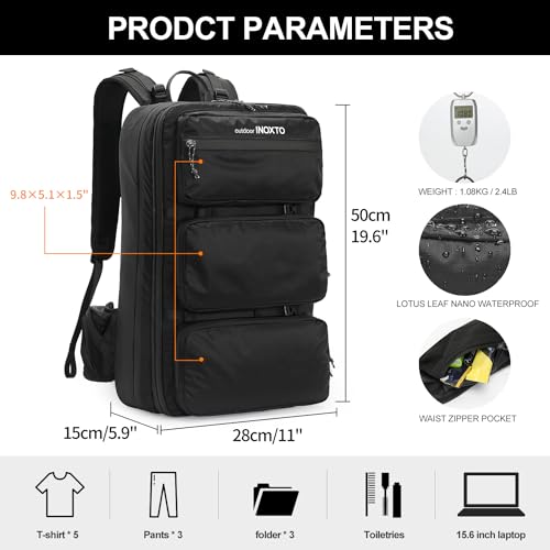 Travel Laptop Backpack,15.6 Inch Business Flight Approved Carry on Backpack,Large Anti Theft Backpack College Computer Bag for Men Women,Black2