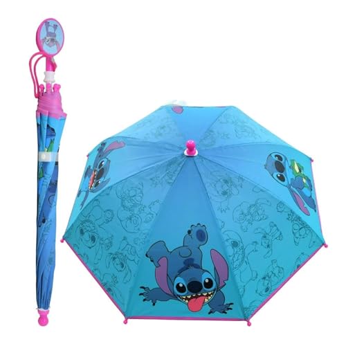 Berkshire Fashions Lilo and Stitch Kids Umbrella, Blue with Character Print, 21 inches