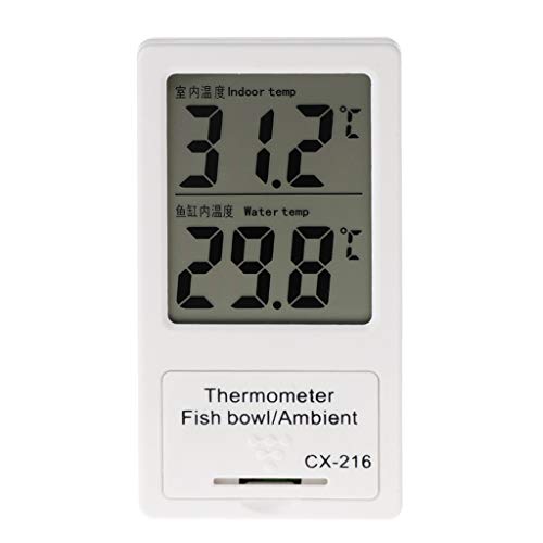 Preisvergleich Produktbild planuuik Aquarium Thermometer LCD Display Digitale Temperatur für Wasser im Innen- und Fischbecken Wie Abbildungen Gezeigt