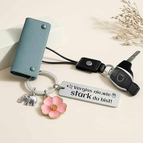 YISCOKO Geschenke für Frauen geburtstagsgeschenk für frauen Geschenk Schlüsselanhänger mit Gravur Gute Besserung Geschenke Mama Schwester Kollegin Geburtstagsgeschenk. 6