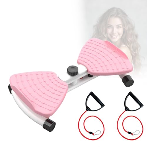 Twisting Waist Machine – Masaje de acupresión 3D, diseño silencioso, 20 dB, tensión ajustable y ABS/acero al carbono de 150 kg, sin ensamblaje, ultraportátil de 3,5 kg