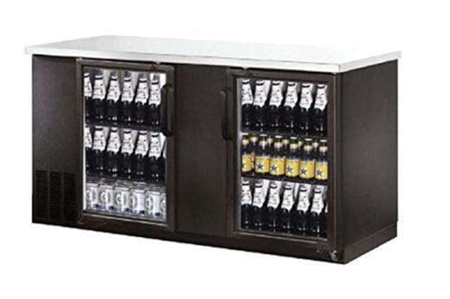 Adcraft USBB-6928G U-Star 23.3-Cubic Feet Back Bar Bottle Cooler with Glass Doors, 115v, NSF