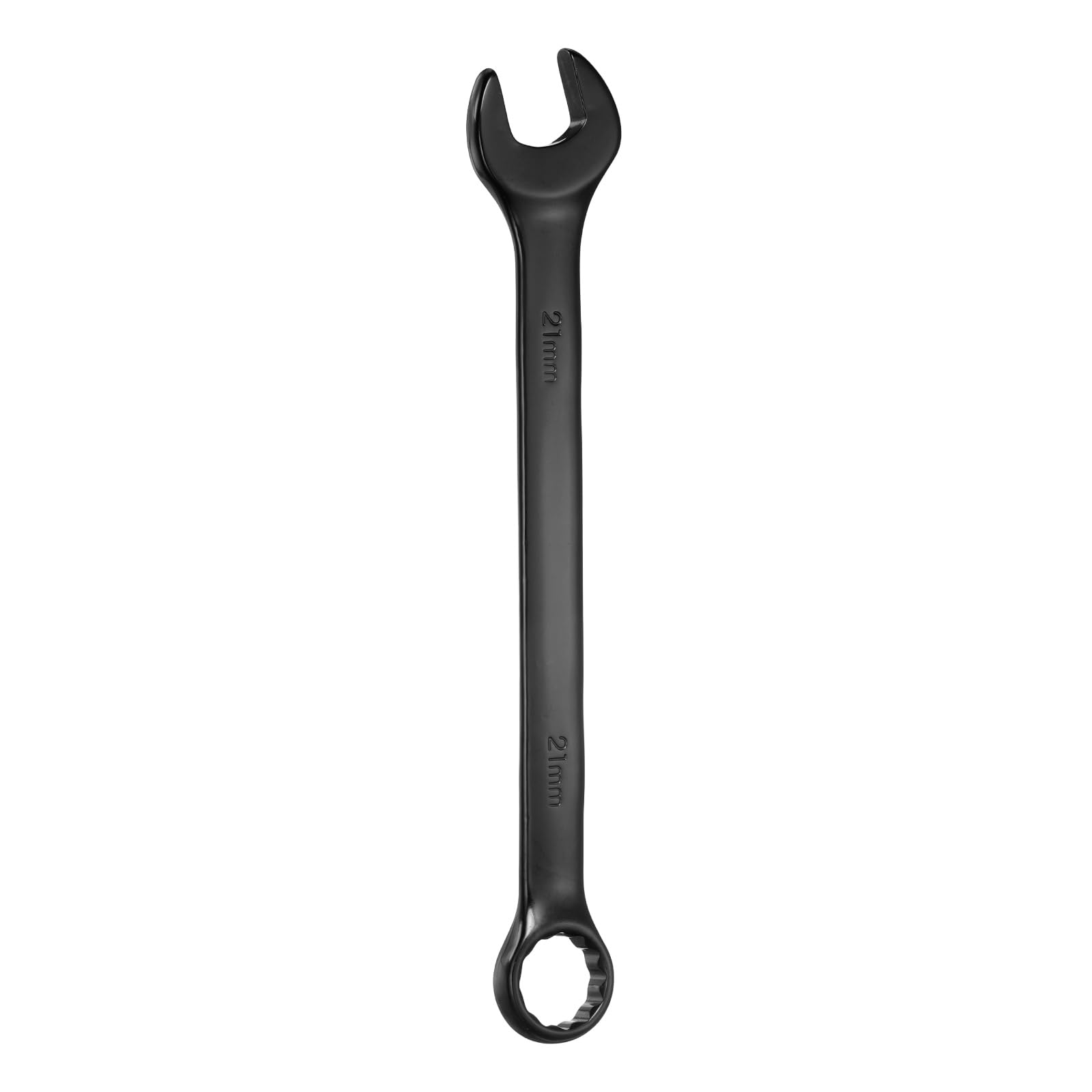 sourcing map Metric Combination Wrench 21mm 12-Point Box & Open End Double Ended Wrenches Spanners Tools for Household Automotive Machinery DIY Repair, Black