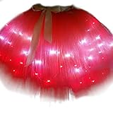 Mhuan Adult and kid Tutu Skirts Princess Magic LED Light Up Skirt Masquerade Dancing Skirt Luminous...