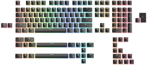 Capuchons de Touches Aura V2 Glorious Pudding PBT Noir pour Clavier Gamer RGB QWERTY US