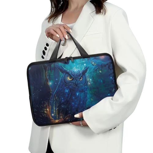 Uasibuni Lightweight Laptop Travel Bag 17" Laptop Bag with Handle,PU Leather Laptop Messenger Bag 15.6"3