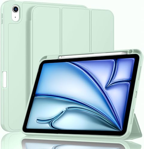Image of ProElite Case for Apple iPad Air 11 inch M4 /M3 /M2 2026 /2025 /2024, Air 5th /4th Gen 10.9 inch [Auto Sleep /Wake Cover] [Pencil Holder] [Soft Flexible Case] Recoil Serie, Mint Green