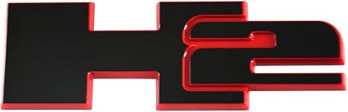 Vista 12 de 2 emblemas de placa de identificación 3D para puerta trasera elevadora H2 para Hummer H2 2003-2009 (negro)