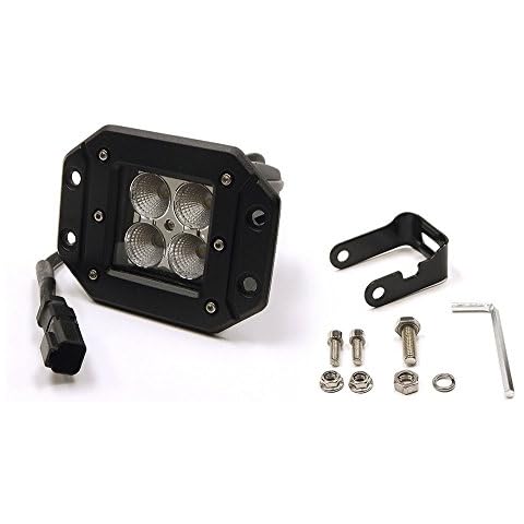 Southern Truck 79910 3" x 3" 16W Square Flush Mount LED Light (Spot Beam DT Harness 79900/1,440 Lumens) Cover