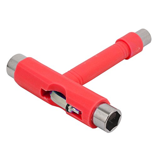 Aexit Hex Socket Hand Operated Tools Skateboard Roller Spanner T Wrench Hand Tool Red Model:33as498qo224