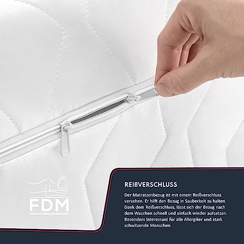 FDM Matratze 80x160 cm Härtegrad H3 Höhe 12 cm Kindermatratze Doppelseitige Schaumstoffmatratze Polyurethanschaum Hypoallergenem Waschbarem Premium-Bezug Oeko-Tex PICCHI