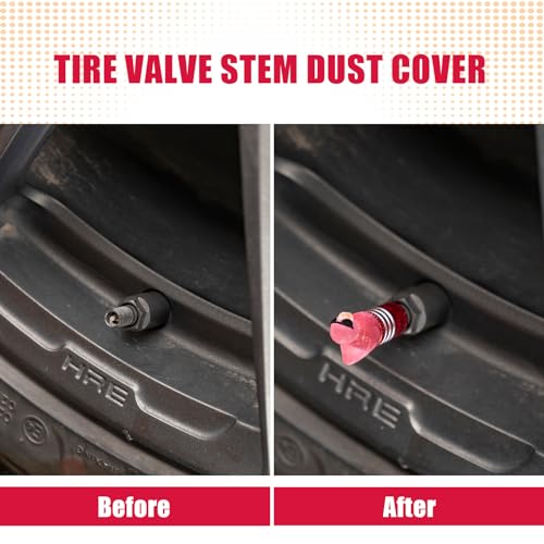 4Pcs Tire Valve Stem Cap Cover for Car SUV Truck, Valve Cover with Funny Duck Sunglasses, Decorative Tire Valve Caps Wheel Accessories (Red Sunglasses Duck)