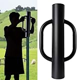 iHYTOON T-Pfostentreiber, robuster Zaunpfosten-Treiber,17InchHandpfostenschneider mit Griffen, Zaunpfosten, Rammer für U-Zaunpfosten, Holzpfosten, Schwarz