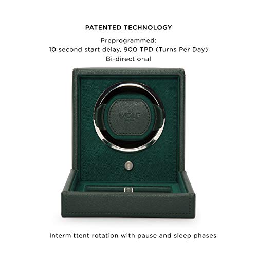 Wolf Unisex 461141 Cub Single Green Analog Display Watch Winder With Cover #TOP1