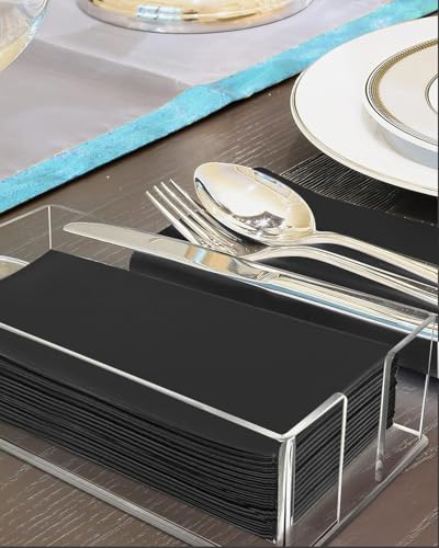 100packlinenlikeblacknapkinsdisposableguestpapernapkinshandtowelsforbathroomsoftabsorbentpapernapkinseverydaydinnerkitchenpartyweddingcocktail Urban Country Home Decor 100 pack linen like black napkins disposable guest paper napkins hand towels for bathroom soft absorbent paper napkins everyday dinner kitchen party wedding cocktail urban country home decor