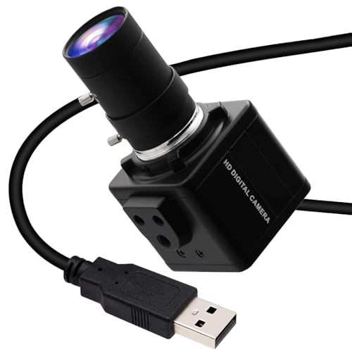 SVPRO 260fps High Speed Glof Swing Camera 1080P 60fps Manual Focus Computer Webcam with 5-50mm Lens 10X Optical Zoom Close-ups for Windows Linux MacOS Android Raspberry Pi