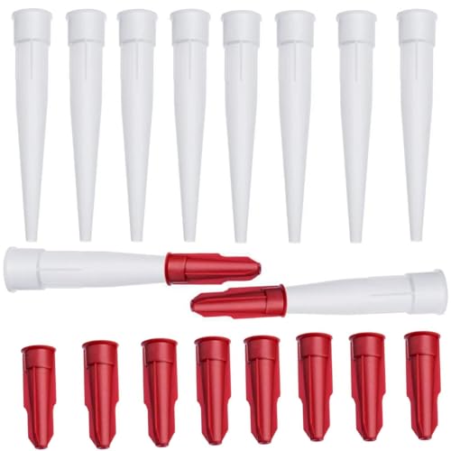LiJuanWang Puntas de Cartucho,10 Piezas boquillas de Repuesto,Tapones de Boquilla para calafateo,Boquillas Puntas,boquillas de Sellado,Herramienta de Sellado, Tapas de Sellado