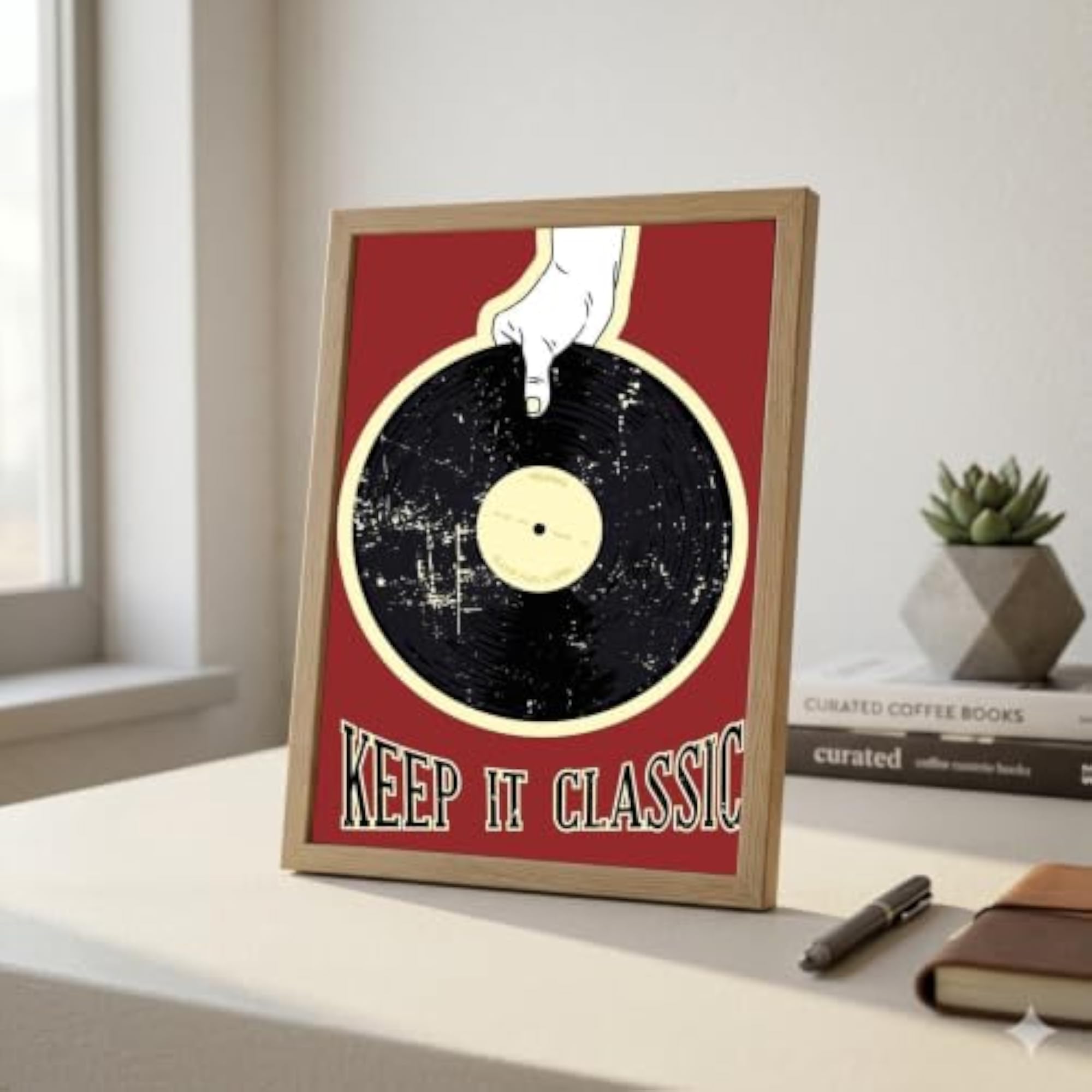 Keep It Classic Vinyl Record Art with Frame