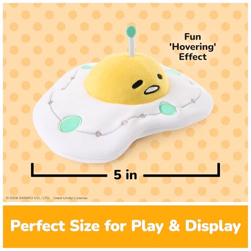 Image of GUND Sanrio Gudetama The Lazy Egg Stuffed Animal, Gudetama UFO Plush Toy for Ages 1 and Up, 5 inch