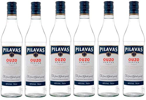 Ouzo Pilavas Nektar 6x 0,7l 40% Vol. | + 1 x 20ml Olivenöl"ElaioGi" aus Griechenland Cover