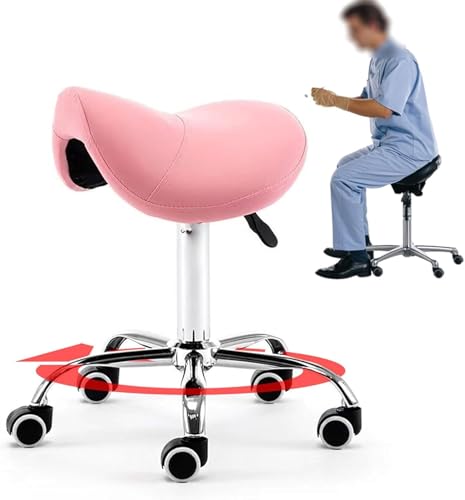 Ergonomischer Rollhocker mit Rollen, verstellbarer hydraulischer Stuhl für Spa, Salon, Zahnarzt und Klinik