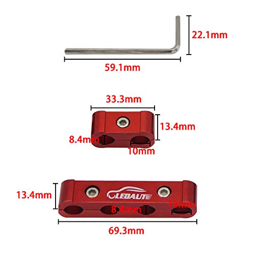 Ledaut 12Pc Spark Plug Wire Separator Divider 8Mm 9Mm 10Mm For Racing Car (Red) #TOP4