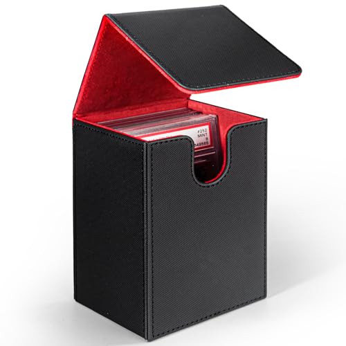 CollectHall PSA Graded Card Case PU Leather Graded Card Organizer Box BGS Graded Card Storage Case