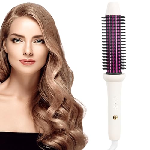 Cepillo Rizador De Iones Negativos - Peine Rizador Calentado Con Plancha Térmica Para Peinar El Cabello De 28 Mm, Herramienta De Profesional Iónica Aparato De Salón, Equipo De Peinado Térmic