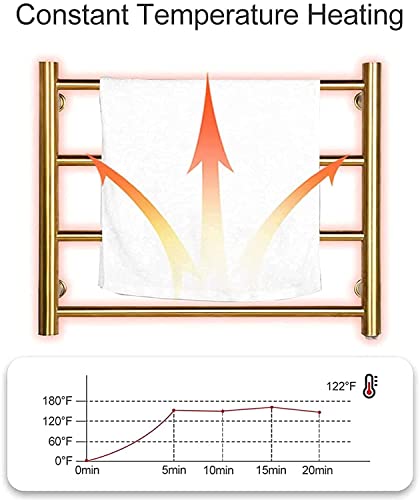Calentador de toallas eléctrico para mantener albornoces secos radiador baño dorado 3