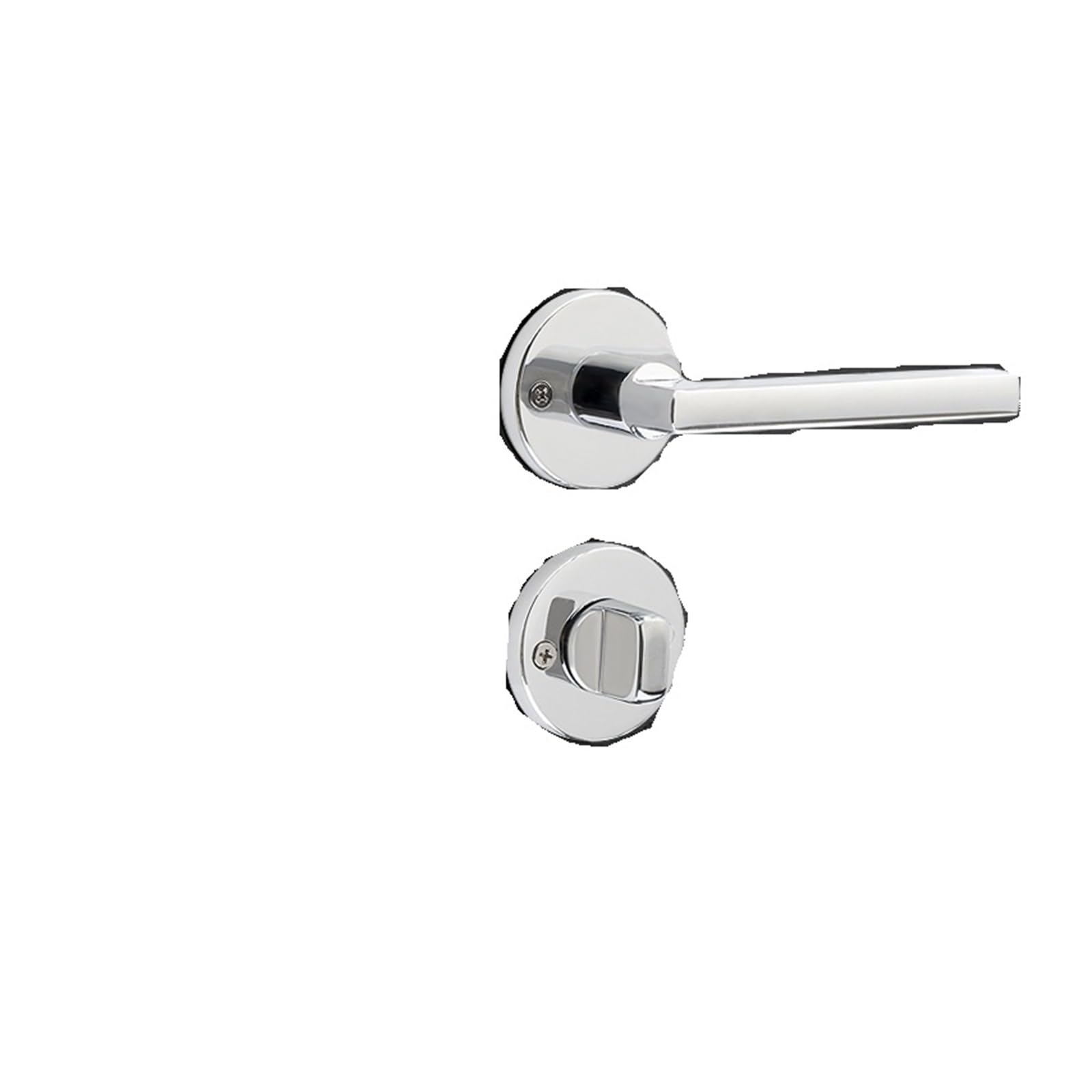 ZONSHJDKR Invisible Wooden Door Lock Secret Split Single Tongue Indoor Room Bedroom Handle Zinc Alloy(Bright Chrome A01 05)