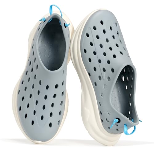 Project Cloud Recharge Recovery Shoes for Women & Men - Waterproof Slip-On Water Shoes Soft Insole Non Slip Lightweight Shoes for Gym Beach Pool & Post-Workout (Recharge Light Grey 6.5M)