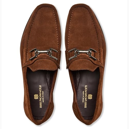 Image of Bruno Magli Men's Trieste Loafers, Leather Shoes, Slip-On Dress Shoes