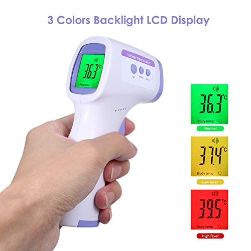 Tickas Non-contact IR Forehead Thermometer,LCD Digital Display Portable Handhold Design °C/°F Switchable