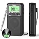 PRUNUS J-128 AM/FM/UKW Radio Batteriebetrieben Weltempfänger, Kleines Radio Digital mit Alarm/Sleep-Timer, Kopfhöreranschluss/Tastensperre, ideal zum Joggen, Wandern, Reisen.