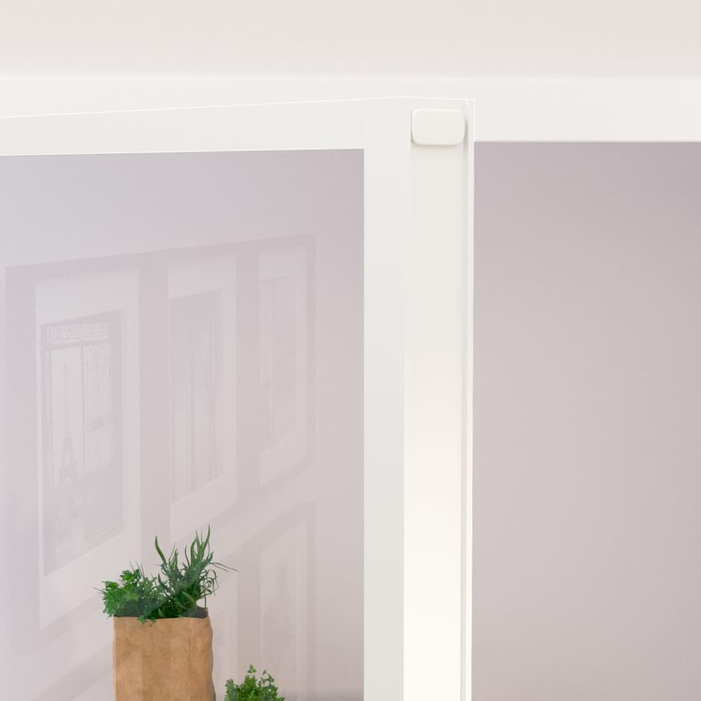 Drzwi wewnętrzne białe 76x201.5 cm szkło hartowane i aluminium SlimHardware materiały budowlane drzwi domowe