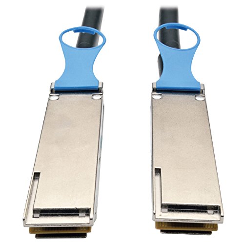 Tripp Lite QSFP28 to QSFP28 100GbE Passive DAC Copper InfiniBand Cable (M/M), 0.5M, 20 in. (N282-20N-28-BK)