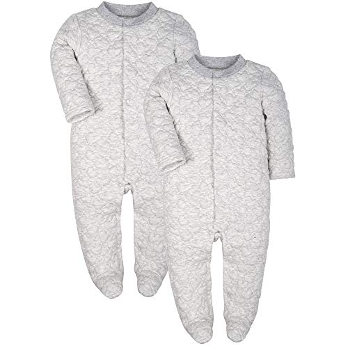 HONGLIN 6-9 Month Unisex Baby Footed Warm Pajamas for Sleep and Play 2 Pack