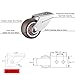 2 Inch Rigid Caster Wheels Set of 4, Anti-Sag Gate Support Wheels, Mute Floor-Friendly Rubber Wheels with Built-in Bearing | 55Lbs/Each for Door, Fence Gate, Billboard, Furniture, Cabinet