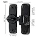 FIREFLYWEB Flip Door Latch Black 180 Degree Heavy Duty Bar Gate Latches Safety Door Lock, Bold Thickened Anti-Rust Update Design (90-180Filp Door Latch)