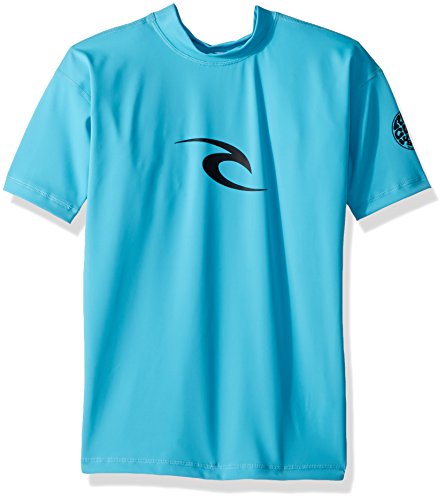 Rip Curl GROMCORPO Short Sleeve Rash Guard, Blue, 12