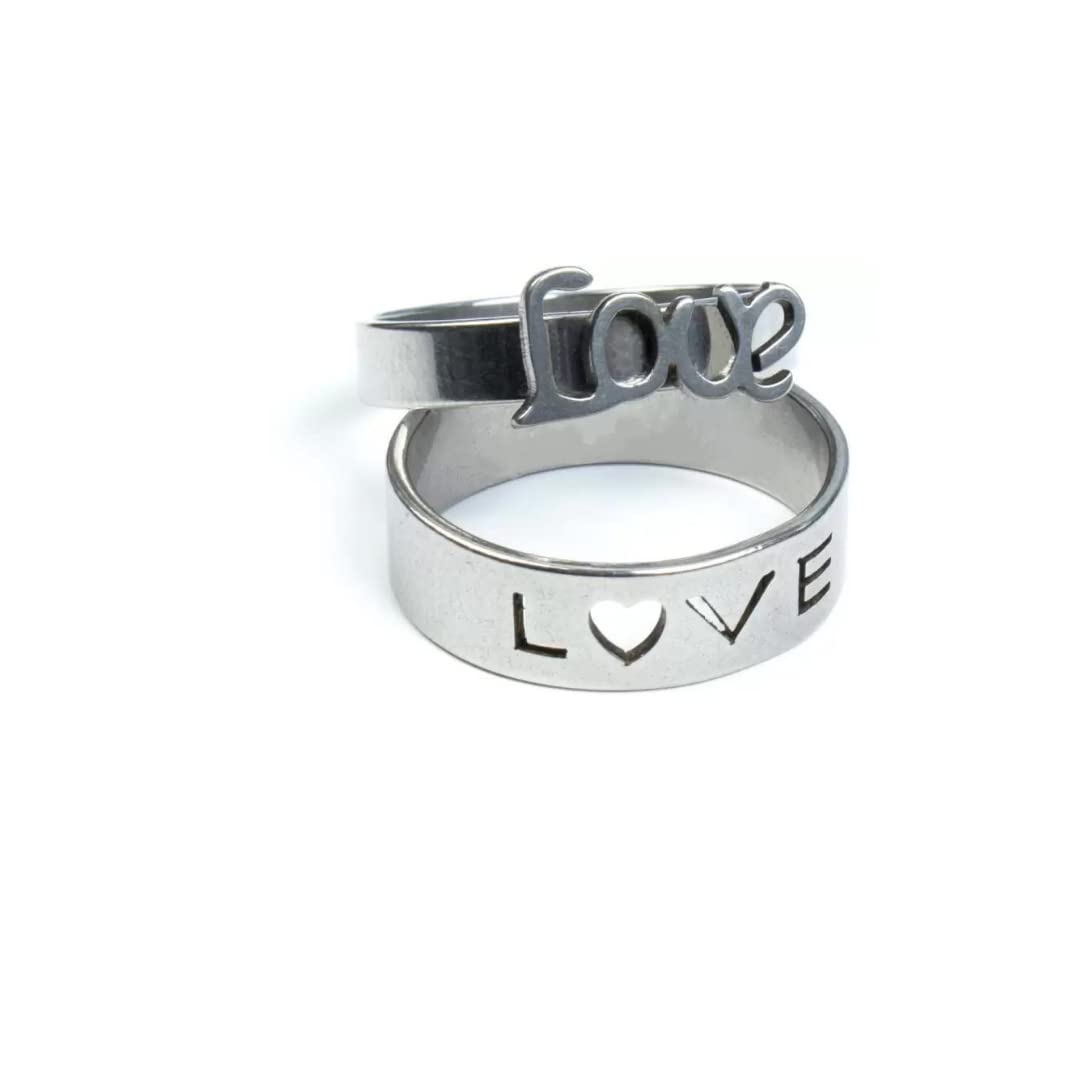 Valentine Style Stainless Steel Couple Love Ring For Boys And Men | Trending Coupe Ring | Valentine Ring (B0B152LL62) Amazon Price History, Amazon Price Tracker