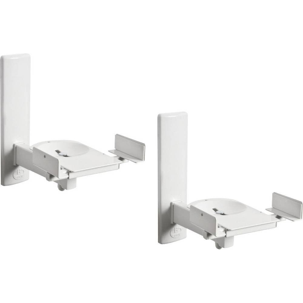B-Tech Boczne Uchwyty Zaciskowe z Uchwytem Ściennym z Uchylnym i Obrotowym, Biały, 135 mm - 280 mm, 2 Sztuki