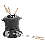 Gato hierro fondue ADVERTENCIA! Después de cada uso, engrase la olla con aceite de cocina para evitar el óxido. El juego no es apto para lavavajillas.
