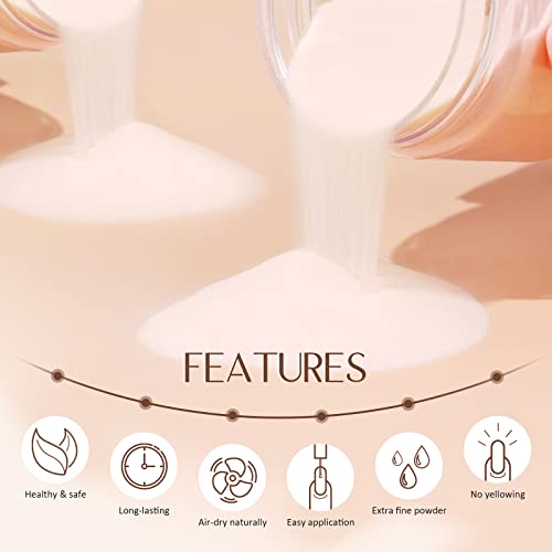 Saviland Nudes Dip Nail Powder-1.06Oz Dip Powder Nail Dipping Powder French Nail Art Starter Manicure No Nail Lamp Needed For Nail Salon Or Diy At Home #TOP5