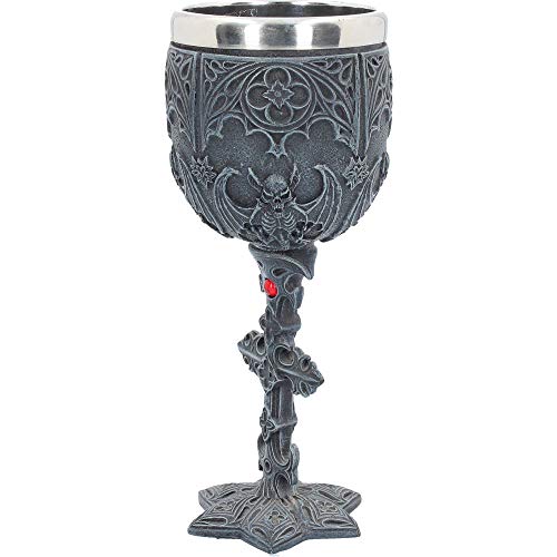 Nemesis Now Vampires Goblet 18.8cm Black, Resin w/stainless steel insert, One Size - Image 3